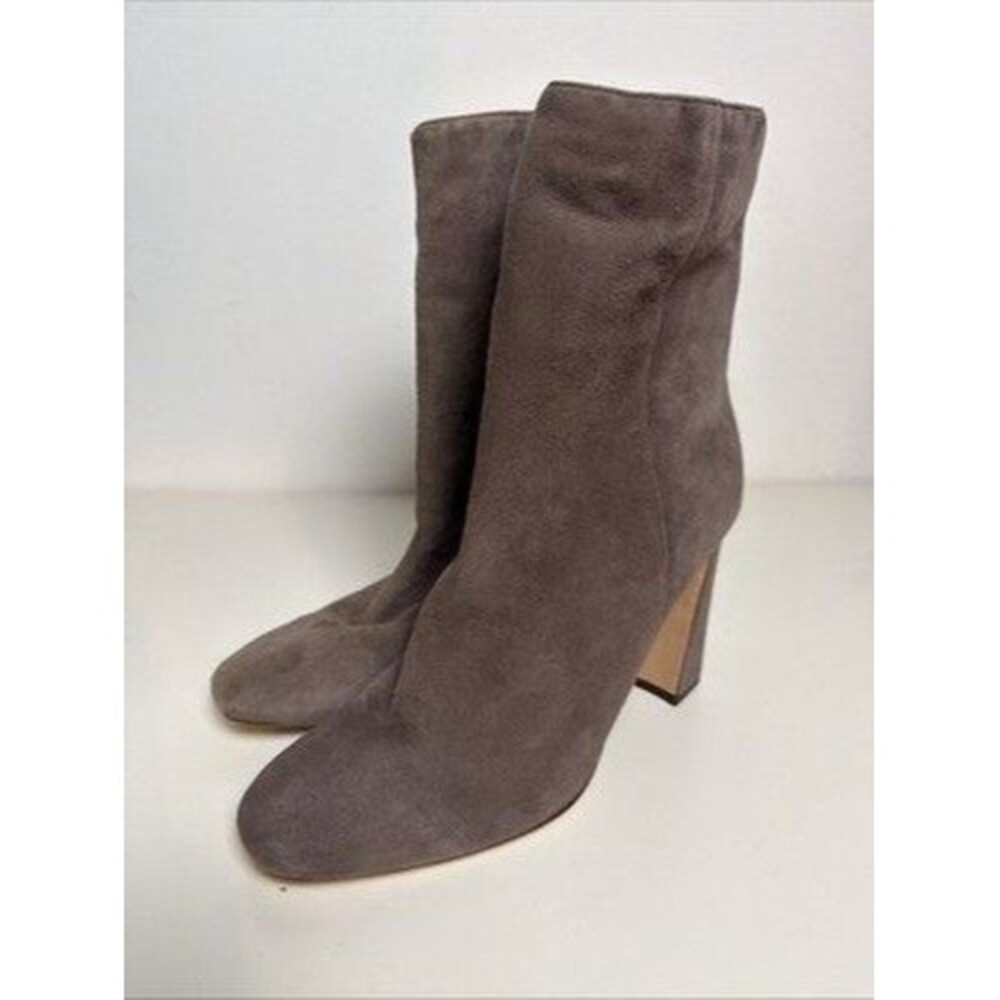 Alexandre Birman Womens Block Heel Ankle Boots Taupe Brown EU 41 US 10.5 High